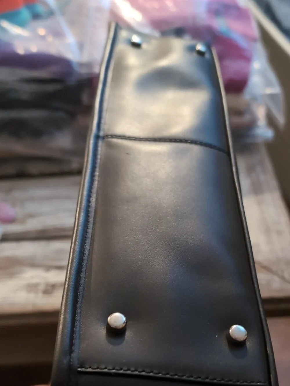 Coach Black Leather Briefcase with Silver Hardware